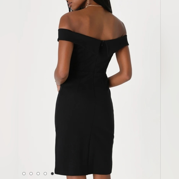 Lulu's Classic Off the Shoulder Glam Dress - Picture 4 of 7